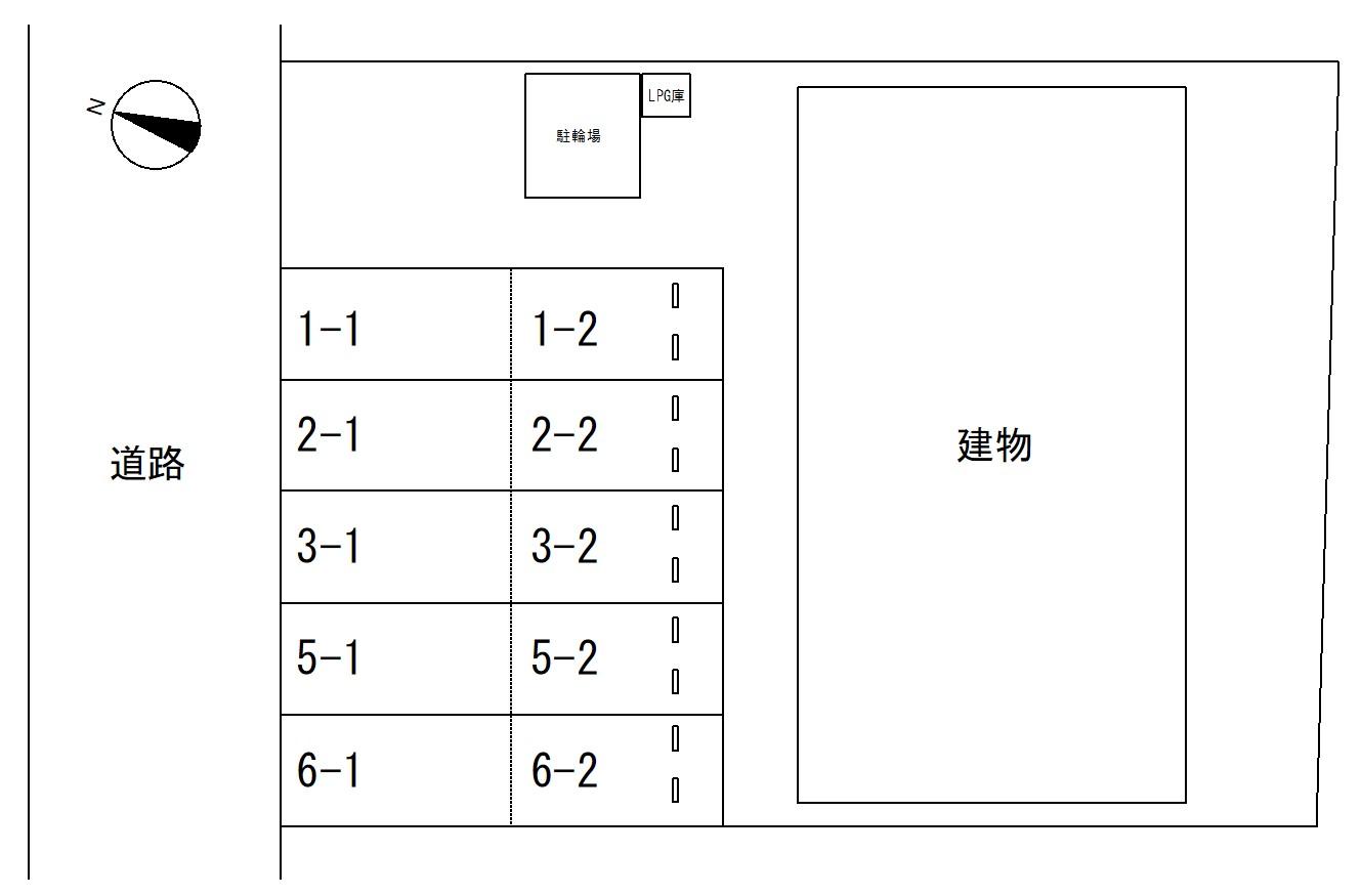 GRACIA篠木の駐車配置図