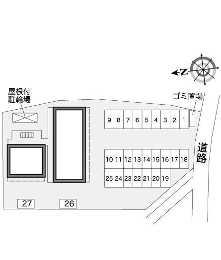スカイ タウンⅡ(38482)の駐車配置図