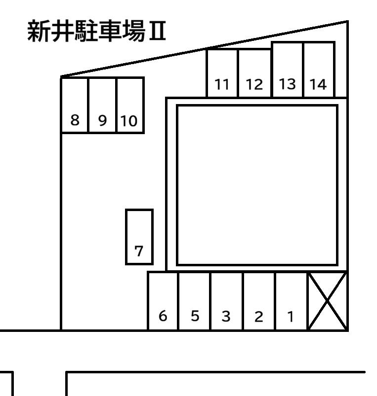 新井駐車場Ⅱの駐車配置図