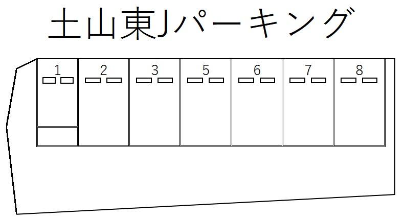 土山東Jパーキングの駐車配置図
