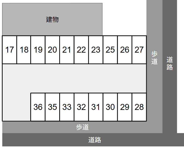 下山93駐車場の駐車配置図