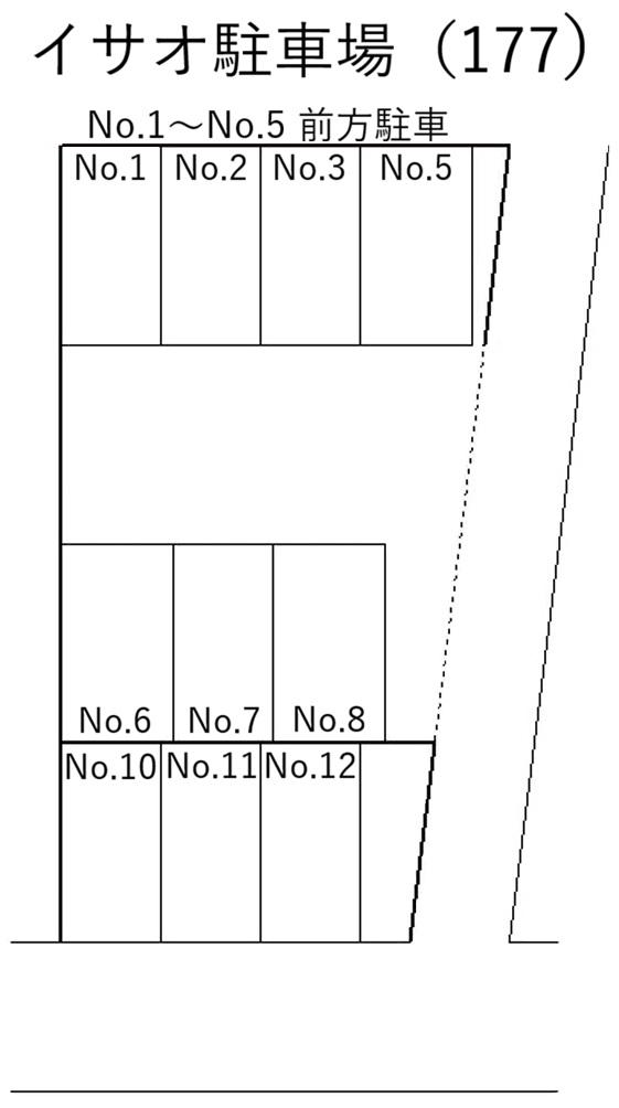 イサオ駐車場(177)の駐車配置図