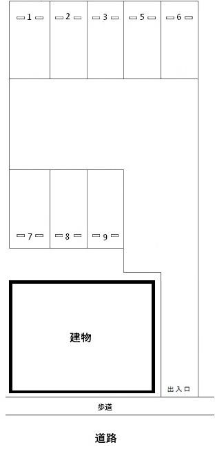 今関駐車場の駐車配置図
