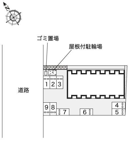 桜弐番館(52881)の駐車配置図