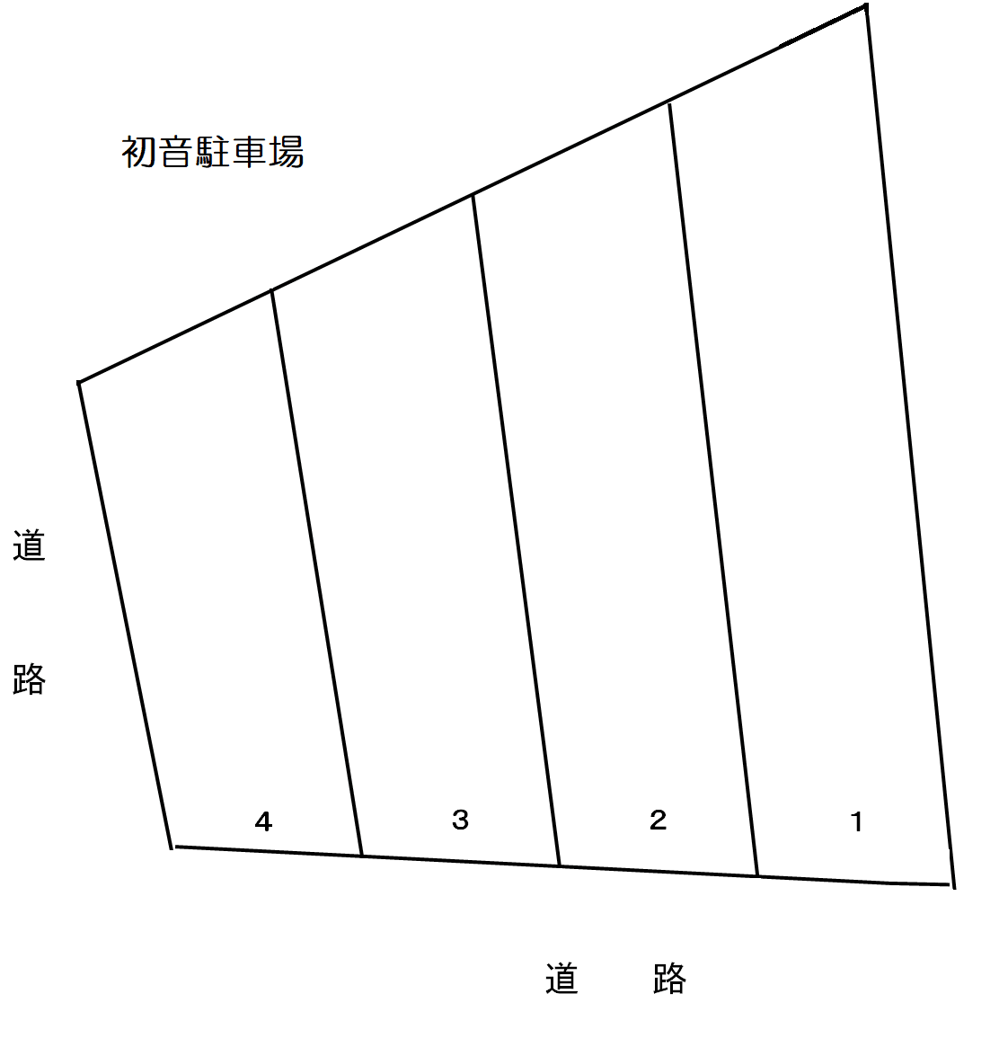 初音駐車場の駐車配置図
