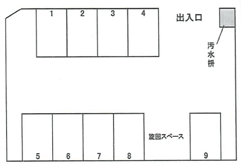 歩坂町Sパーキングの駐車配置図