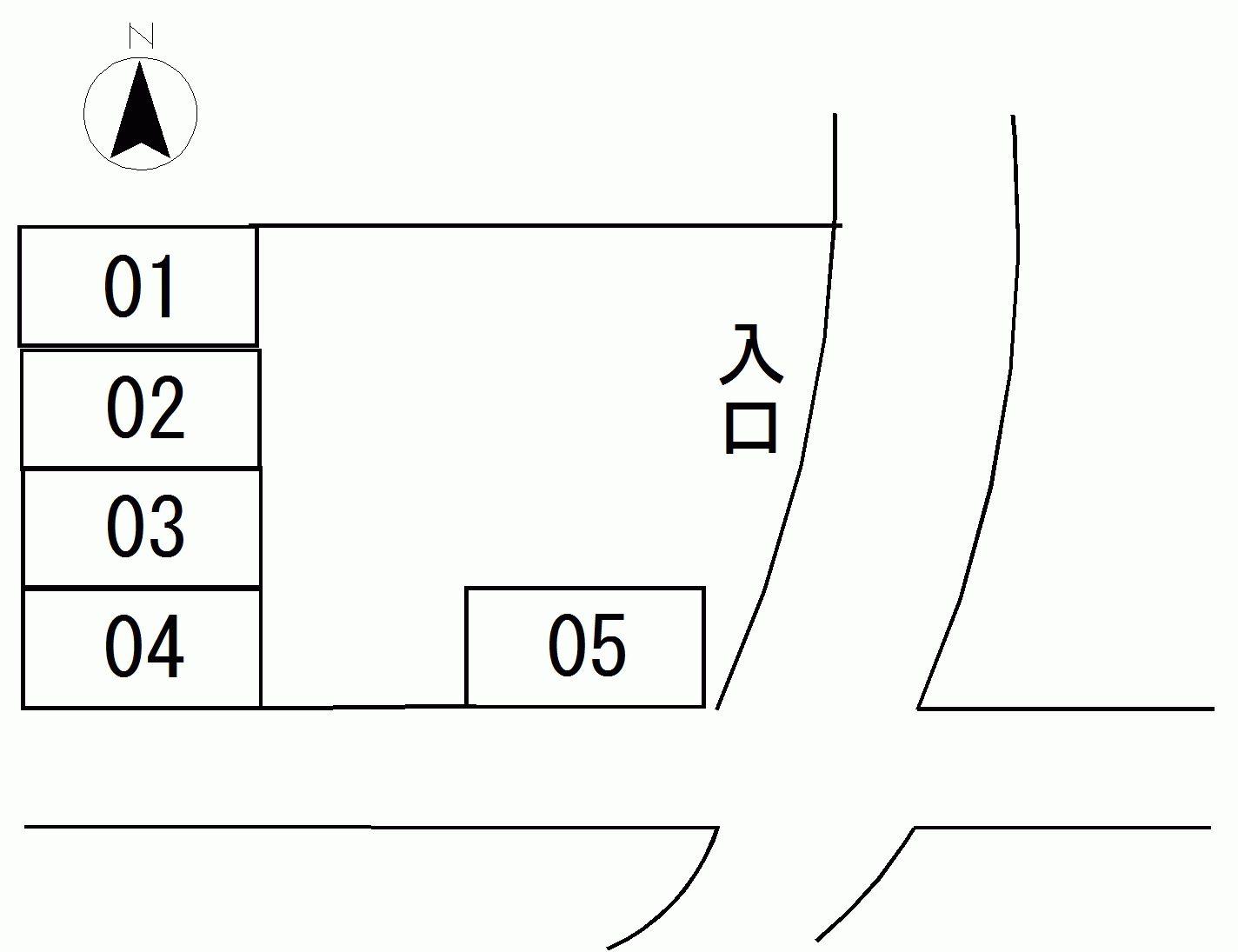 砂屋戸駐車場の駐車配置図