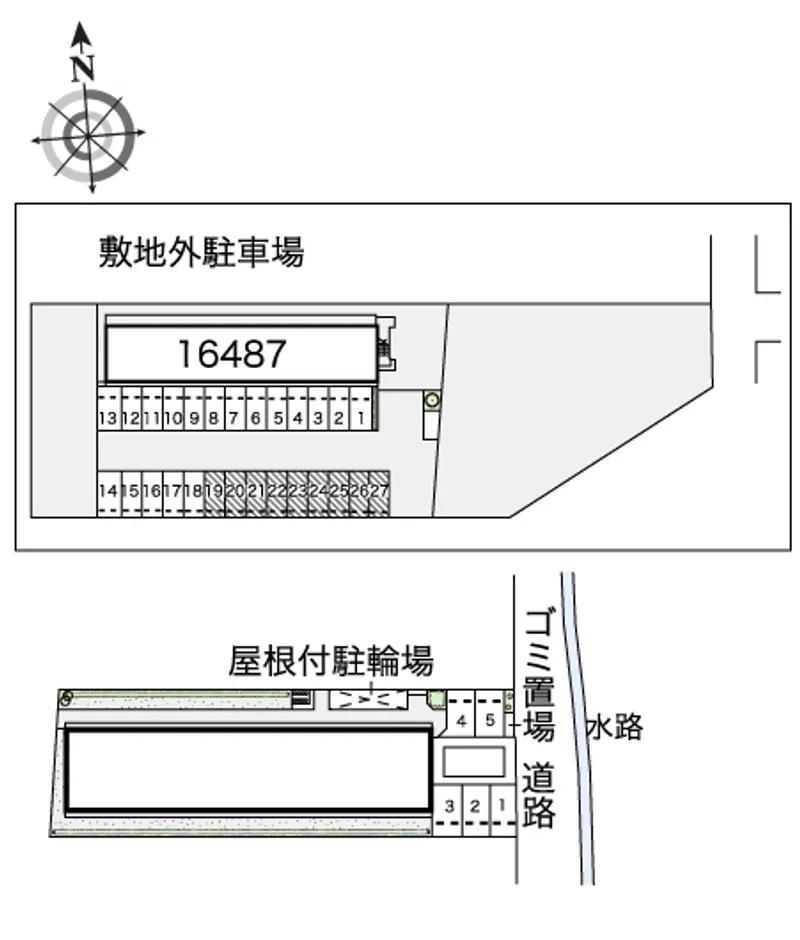 ウィンクル(43829) 敷地外駐車場の駐車配置図