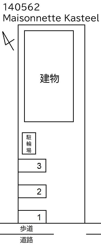 Maisonnette Kasteelの駐車配置図