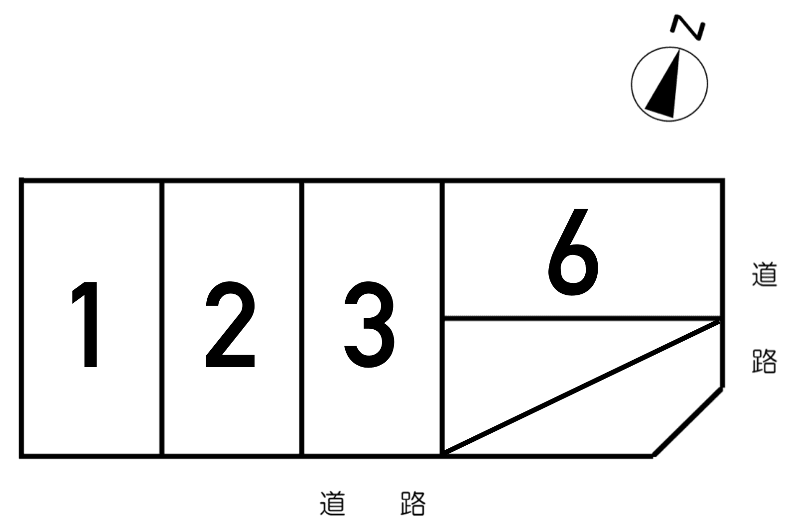 田中駐車場の駐車配置図