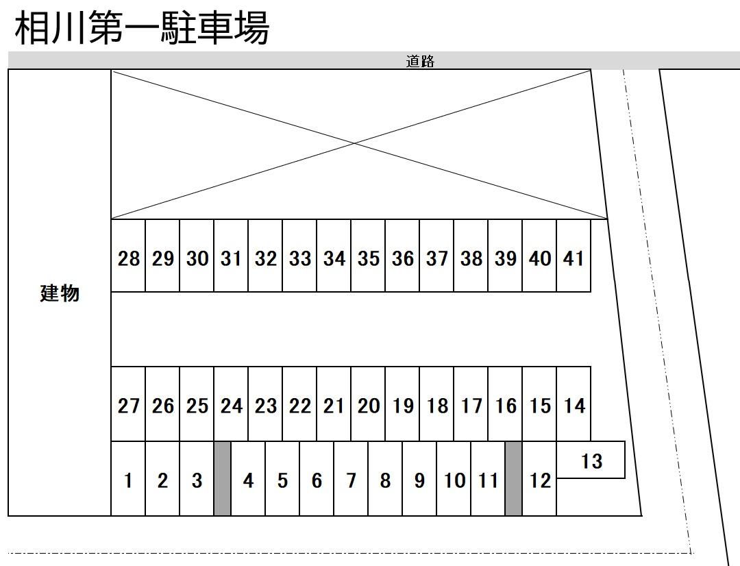 相川第一駐車場の駐車配置図