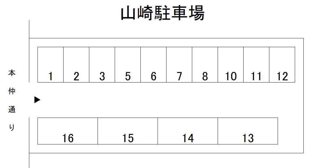 山崎駐車場の駐車配置図