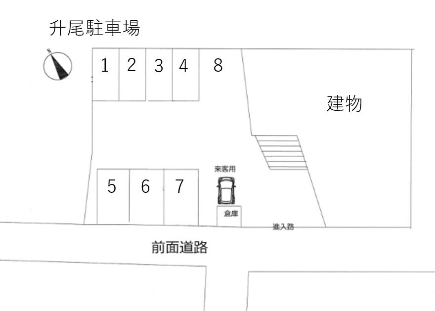 升尾駐車場の駐車配置図