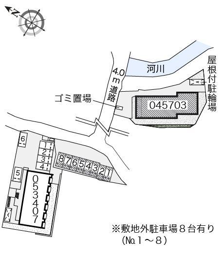 せゝらぎ(45703) 敷地外駐車場の駐車配置図