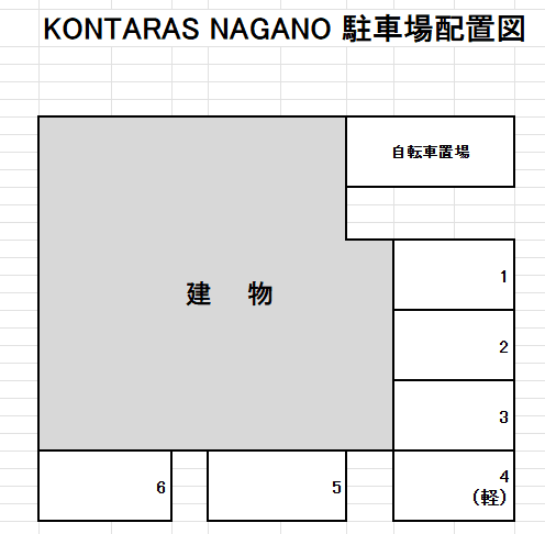 KONTRAS NAGANOの駐車配置図