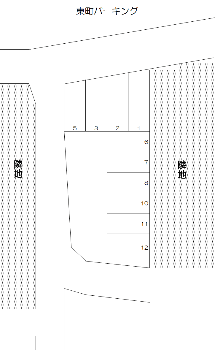 東町パーキングの駐車配置図
