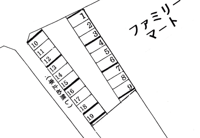 スマイルカーポート薬師の駐車配置図