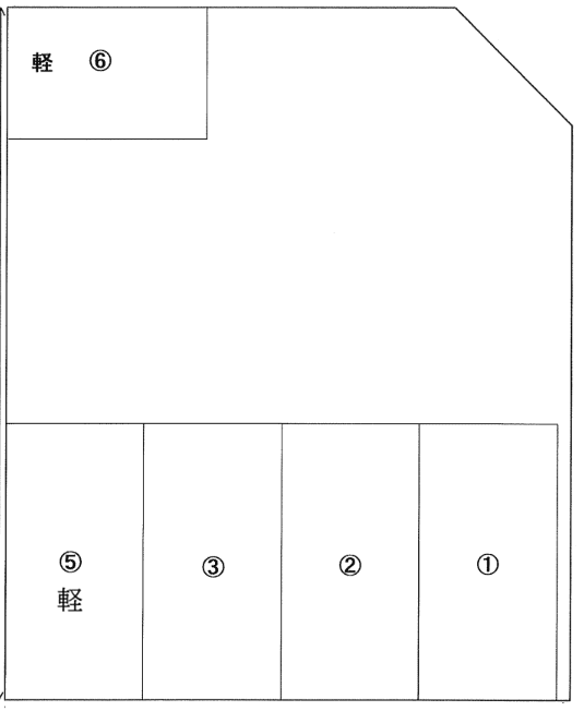 あけぼの駐車場の駐車配置図