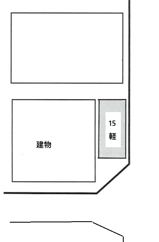 SS駐車場【区画15番】の駐車配置図