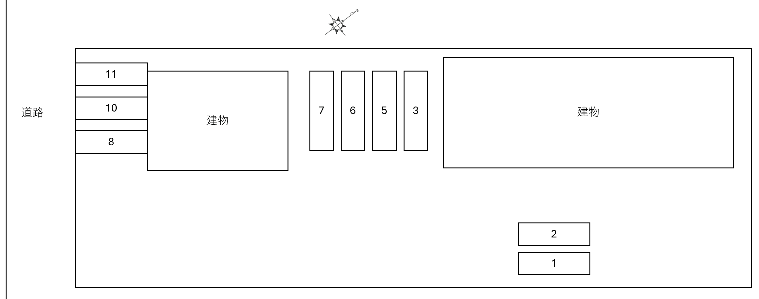 URBAN HILLS Aの駐車配置図