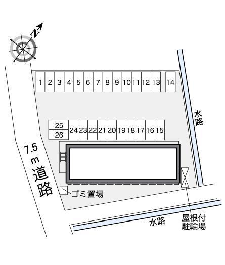くすの木Ⅲ(25688)の駐車配置図
