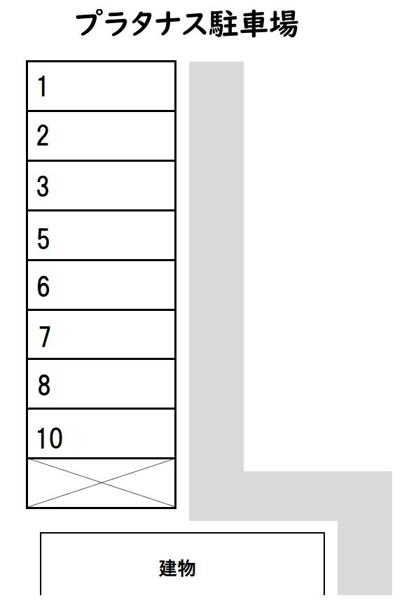 プラタナス駐車場の駐車配置図