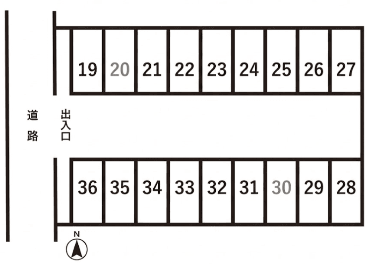 311駐車場の駐車配置図