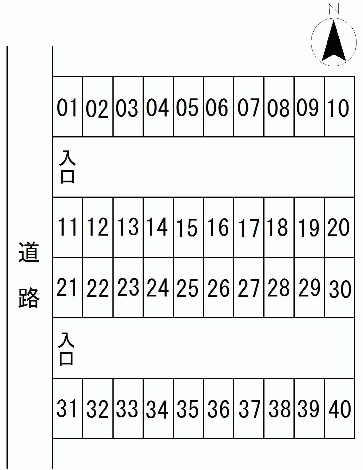 小島1丁目駐車場の駐車配置図