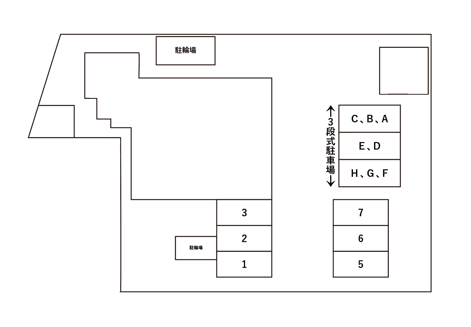 グランツハイムの駐車配置図