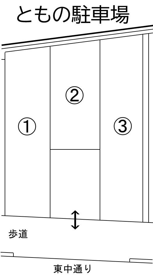 ともの駐車場の駐車配置図
