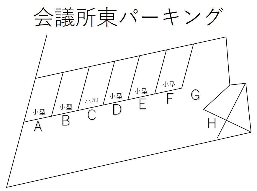 会議所東パーキングの駐車配置図