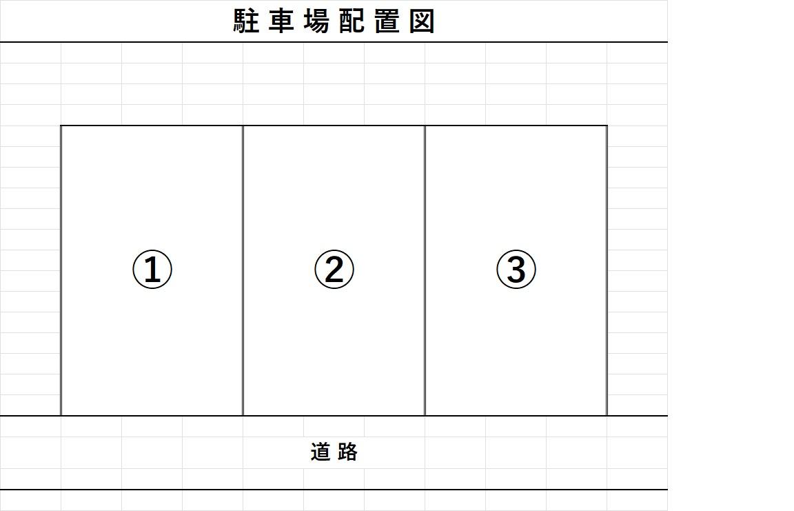 東山駐車場の駐車配置図