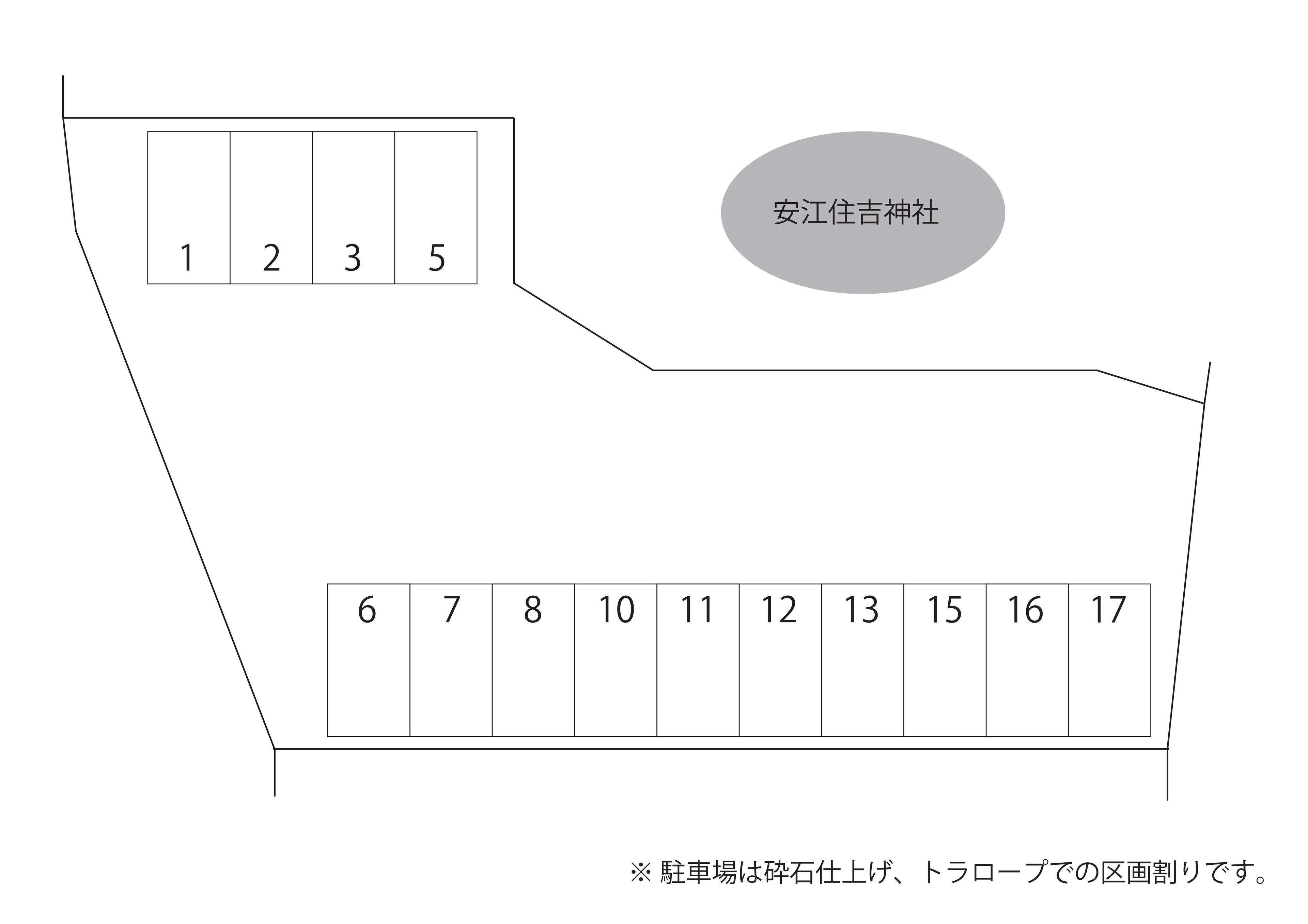 北安江2丁目Mパーキングの駐車配置図