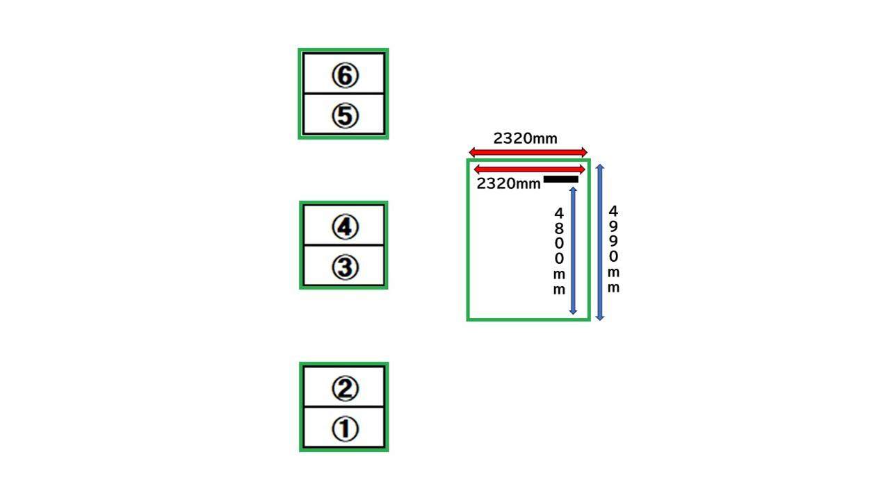 TR大額駐車場の駐車配置図