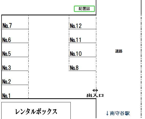 南守谷駐車場の駐車配置図