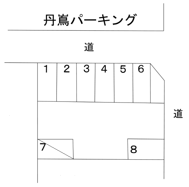 丹嶌パーキングの駐車配置図