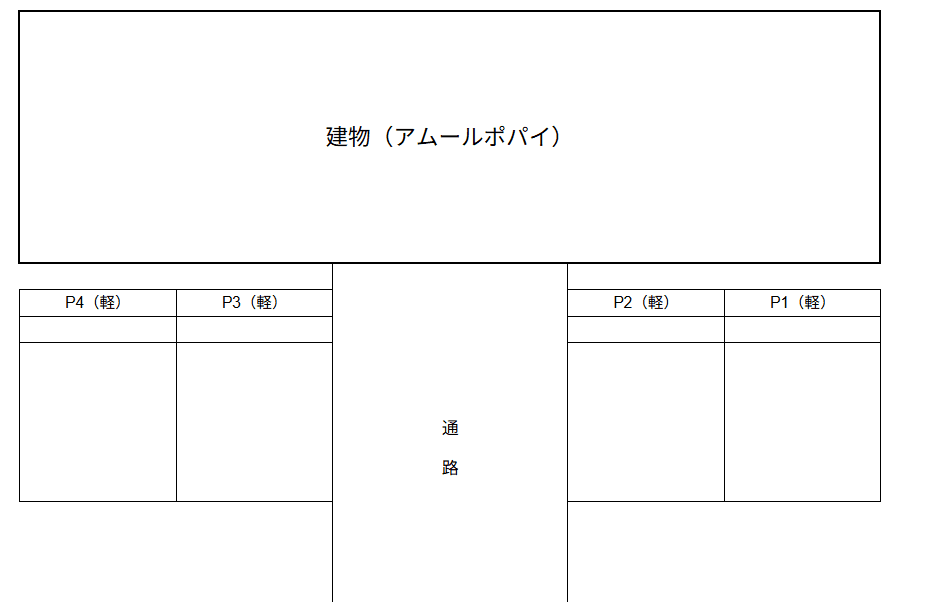 アムールポパイの駐車配置図