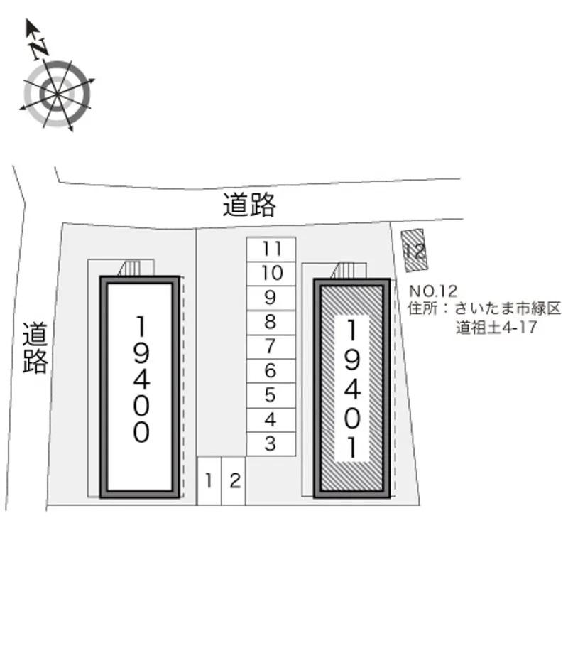 AKANE (19401) 敷地外駐車場の駐車配置図