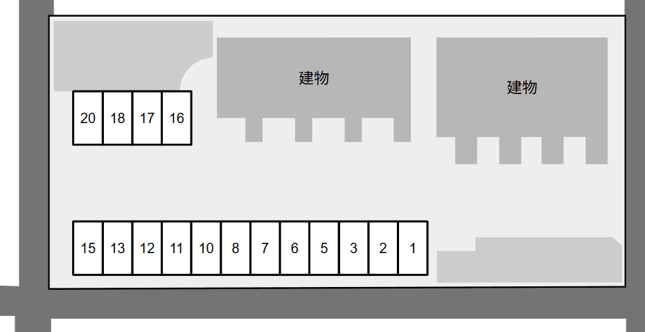 GREEN CRYSTAL Aの駐車配置図