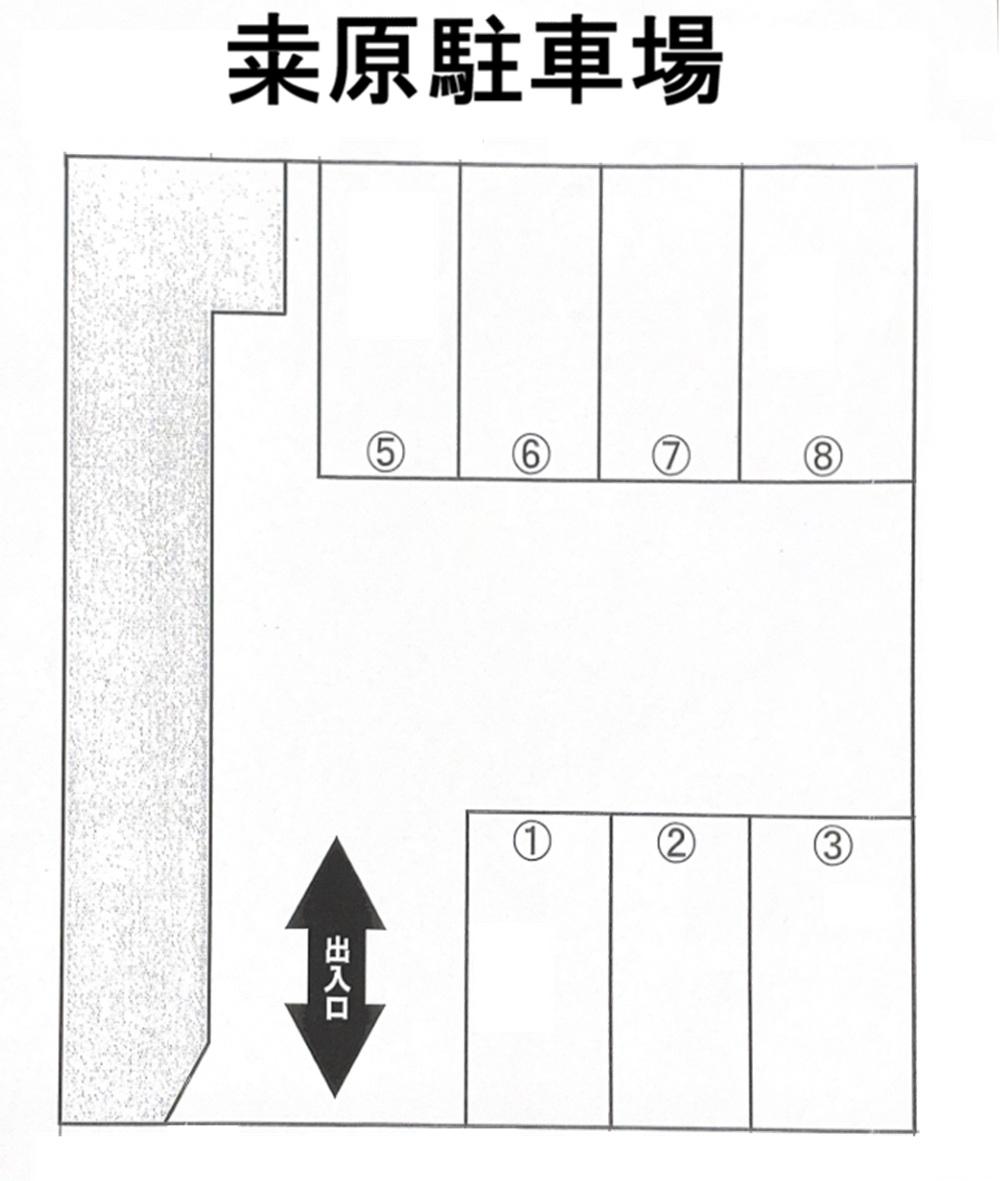 𥸮原駐車場の駐車配置図