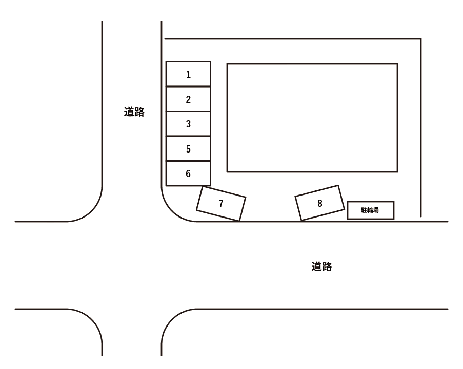 アスピリアヴィータ大美野 駐車場の駐車配置図