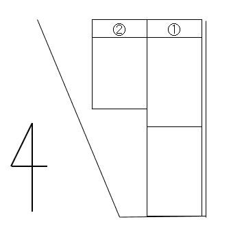 瓦町月極駐車場の駐車配置図