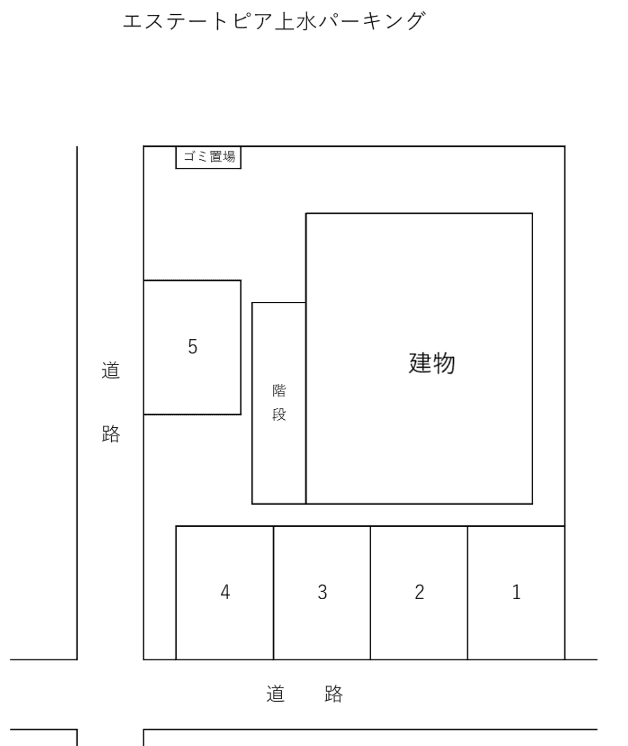 エステートピア上水パーキングの駐車配置図
