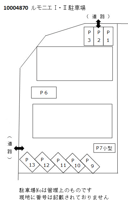 ルモニエⅠ・Ⅱ駐車場の駐車配置図