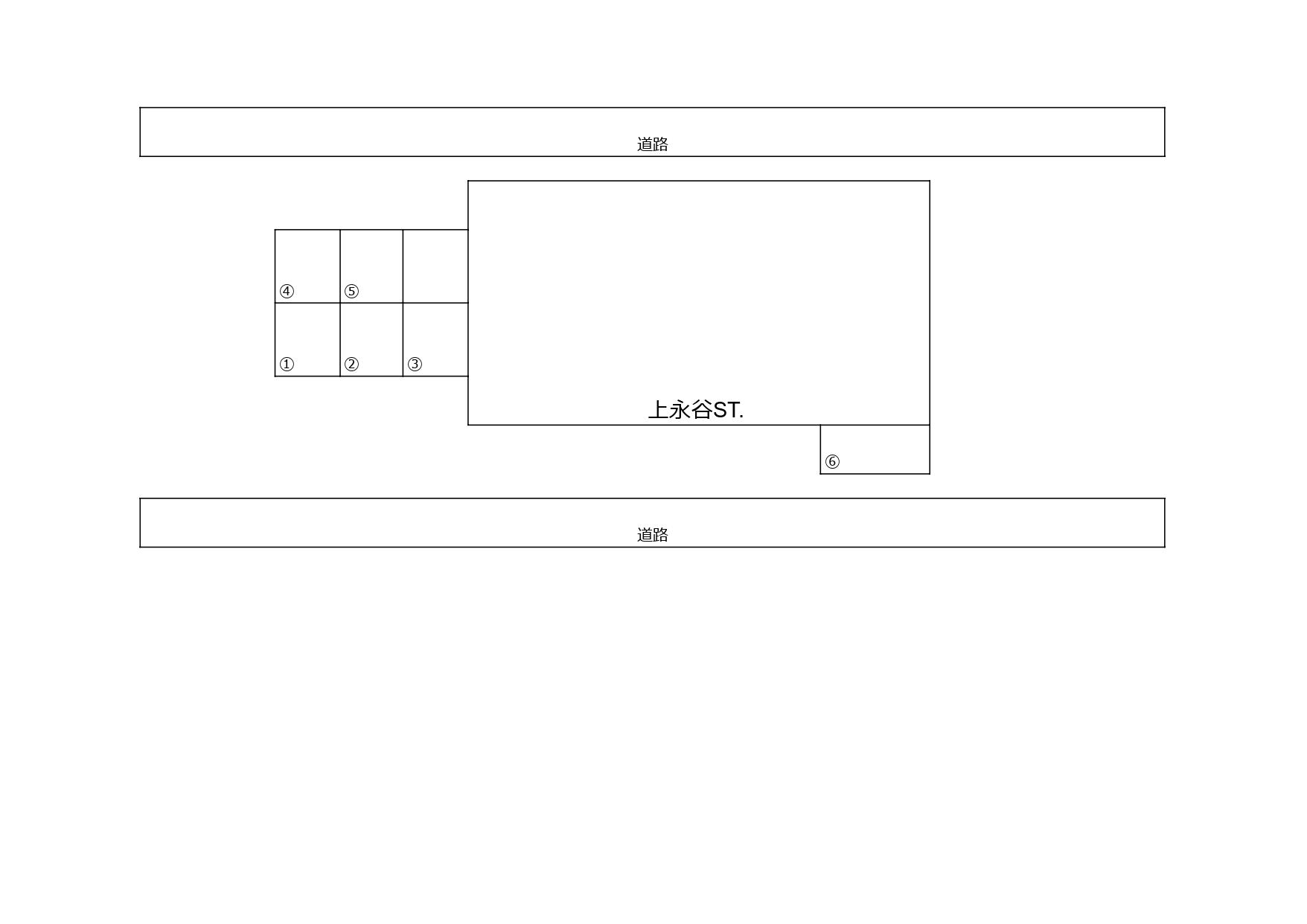 上永谷ST.の駐車配置図