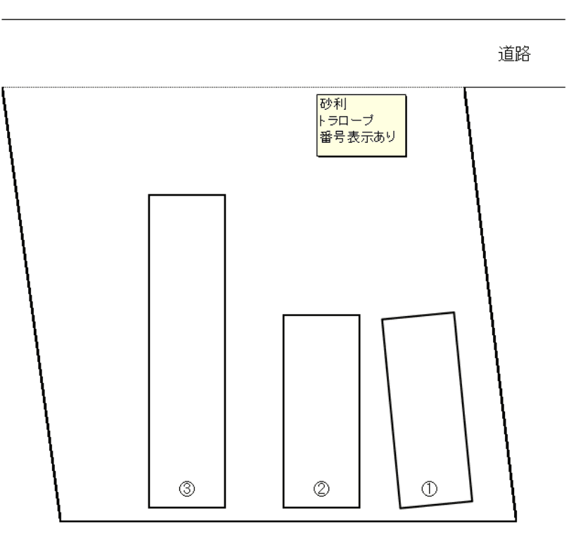 大坂杉山駐車場Ⅲの駐車配置図