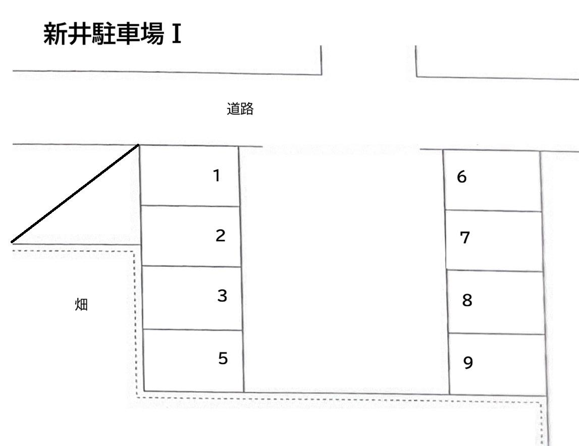 新井駐車場Ⅰの駐車配置図