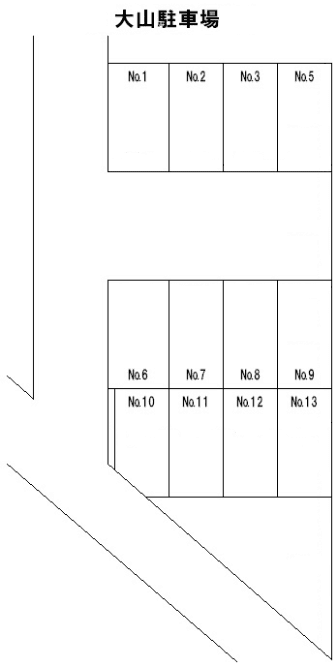 大山駐車場の駐車配置図