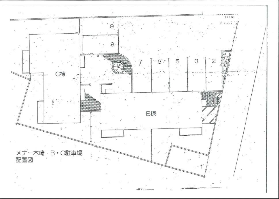 メナー木崎駐車場の駐車配置図