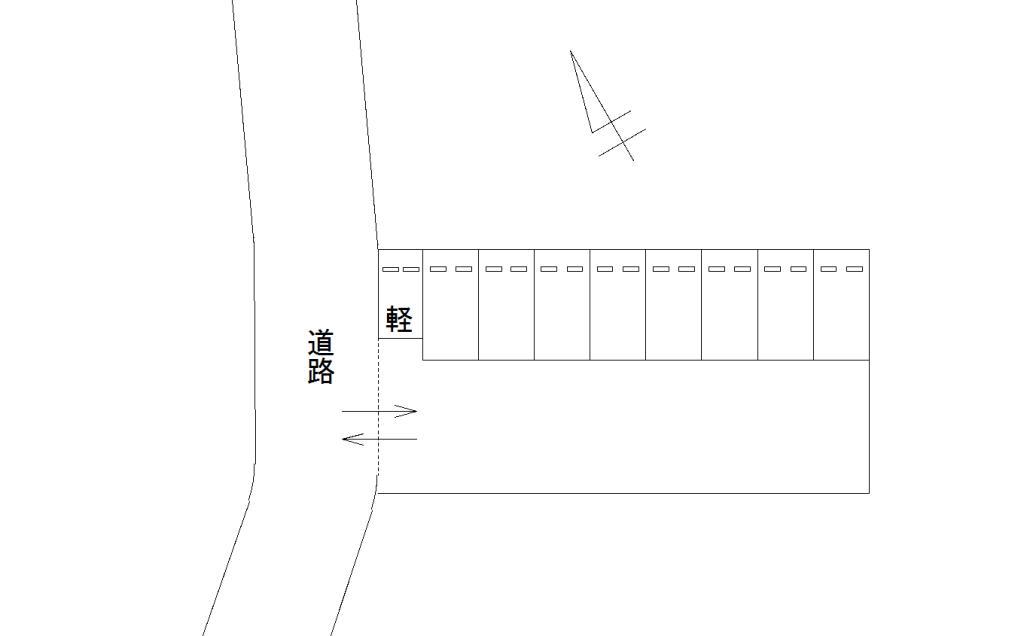 信玄データ駐車場(軽自動車)の駐車配置図